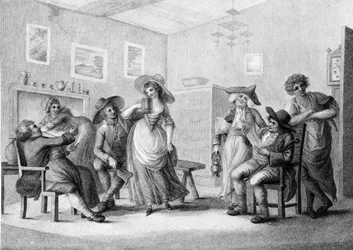 ジョセフグローザーによって彫刻された村エールハウス、1787